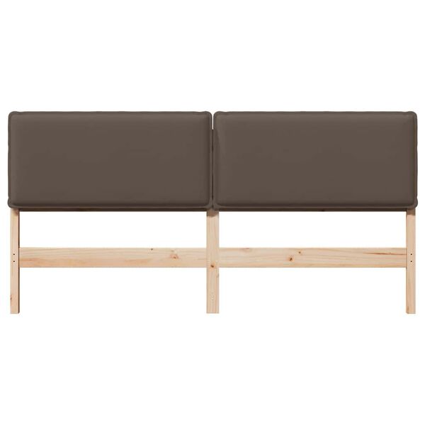 vidaXL Gepolstertes Kopfteil Nat&uuml;rlich und Hellgrau 200 cm