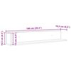 vidaXL Wandregale 2 Stk. Betongrau 100x16,5x16,5 cm Holzwerkstoff