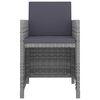 vidaXL 13-tlg. Garten-Essgruppe mit Auflagen Poly Rattan Anthrazit