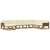 vidaXL Outdoor-Sofagarnitur mit Kissen 8 pcs Natur und Creme