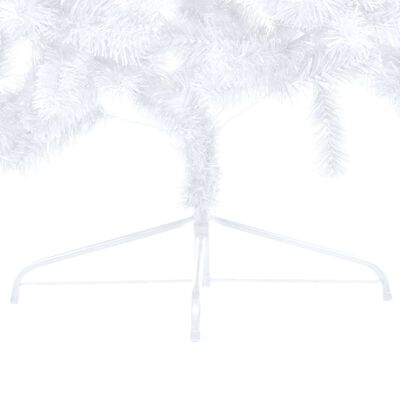vidaXL Künstlicher Halb-Weihnachtsbaum Beleuchtung Ständer Weiß 120 cm