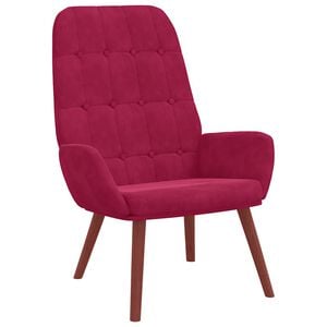 vidaXL Relaxsessel Weinrot Samt