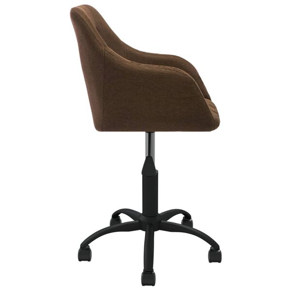 vidaXL Esszimmerst&uuml;hle 2 Stk. Drehbar Braun Stoff