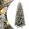 vidaXL K&uuml;nstlicher Weihnachtsbaum mit Schnee 300 LEDs 180 cm
