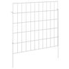 vidaXL Gartenzaun mit Pf&auml;hlen 24 stk. 55 x 50 cm Verzinkter Stahl