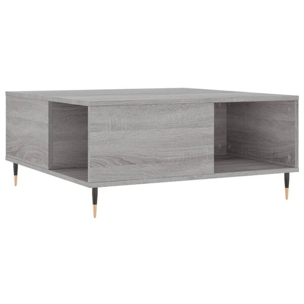 vidaXL Couchtisch Grau Sonoma 80x80x36,5 cm Holzwerkstoff