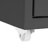 vidaXL Aktenschrank mit Rollen Anthrazit 28x41x109 cm Metall