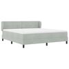 vidaXL Boxspringbett mit Matratze Hellgrau 180 x 200 cm Samt