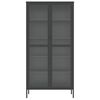 vidaXL Highboard Schwarz 85x40x180 cm Glas und Stahl