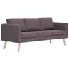 vidaXL 3-Sitzer-Sofa Stoff Taupe