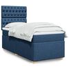 vidaXL Boxspringbett mit Matratze Blau 100x200 cm Stoff