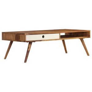 vidaXL Couchtisch 110x50x35 cm Massivholz Akazie
