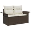 vidaXL Gartensofa-set mit Kissen 10 pcs Braun Poly-Rattan