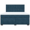vidaXL Boxspringbett mit Matratze Blau 180x200 cm Samt