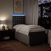 vidaXL Boxspringbett mit Matratze Taupe 80x200 cm Stoff