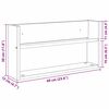 vidaXL Magazinregal mit Regal 2 pcs Ger&auml;ucherte Eiche 60 x 12 x 30 cm