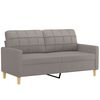 vidaXL 2-Sitzer-Sofa mit Zierkissen Taupe 140 cm Stoff