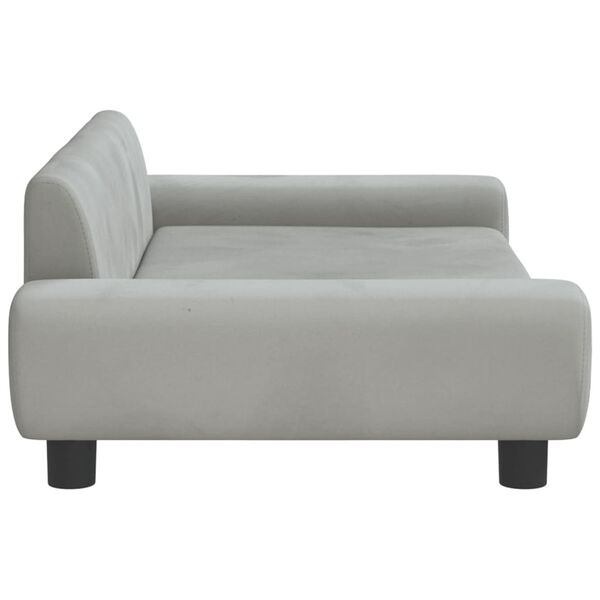 vidaXL Kindersofa Hellgrau 100x54x33 cm Samt