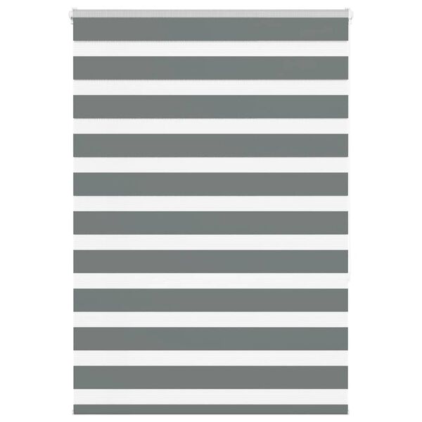 vidaXL Doppelrollo Dunkelgrau 100x150 cm Stoffbreite 95,9 cm Polyester