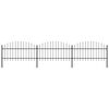 vidaXL Gartenzaun mit Speerspitze Stahl 504 x 125 cm Schwarz