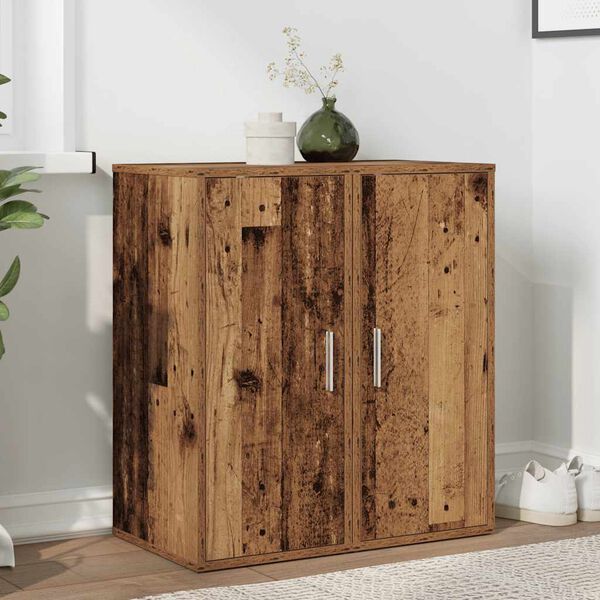 vidaXL Schuhschränke 2 Stk. Altholz-Optik 32x35x70 cm Holzwerkstoff