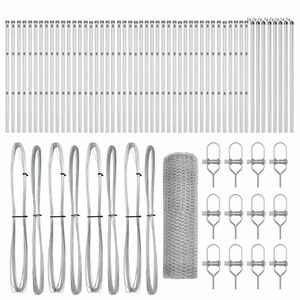 vidaXL Zaunpfosten Silber