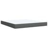 vidaXL Boxspringbett mit Matratze Dunkelgrau 180x200 cm Stoff