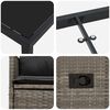 vidaXL Garten Essgruppe mit Kissen 7 pcs Grau Poly-Rattan