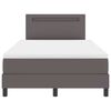 vidaXL Boxspringbett mit Matratze Grau 120 x 190 cm Kunstleder