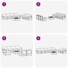 vidaXL Outdoor-Sofagarnitur mit Kissen 8 pcs Natur und Beige