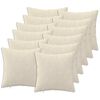 vidaXL Kissen 12 stk. HEERLEN Creme 40 x 40 cm Mikrofaser Fleece