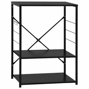 vidaXL Mikrowellenregal Schwarz 60&times;39,6&times;79,5 cm Holzwerkstoff