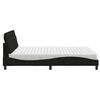 vidaXL Bett mit Matratze Schwarz 160x200 cm Stoff