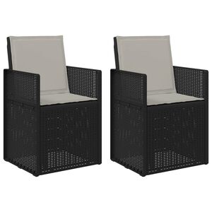 vidaXL Garten Esszimmerst&uuml;hle 2 pcs Anthrazit und Hellgrau PP
