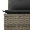 vidaXL Gartensofa-set mit Kissen mit Speicher 9 pcs Grau Poly-Rattan