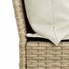 vidaXL 5-tlg. Garten-Sofagarnitur mit Kissen Beige Poly Rattan