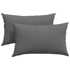 vidaXL Sofakissen 2 stk. Stoff Dunkelgrau 50 x 30 cm