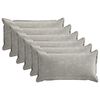 vidaXL Kissenbezug 6 stk. HOUTEN Hellgrau 40 x 80 cm Chenille-Stoff