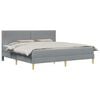 vidaXL Bettgestell mit Matratze Hellgrau 180 x 200 cm Stoff