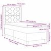 vidaXL Boxspringbett mit Matratze Hellgrau 140 x 200 cm Stoff
