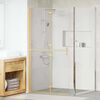 vidaXL Walk-in Duschwand Gold 100 x 6.5 x 190 cm Energiesparendes Glas