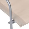 vidaXL 4-tlg. Garten-Lounge-Set Stoff und Stahl Creme