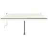 vidaXL Markise Manuell Einziehbar mit LED 400x300 cm Creme