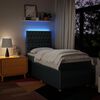 vidaXL Boxspringbett mit Matratze Blau 90x190 cm Stoff