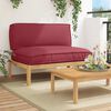 vidaXL Sofa Set mit Kissen Weinrot 120 x 80 x 69 cm Massivholz Akazie