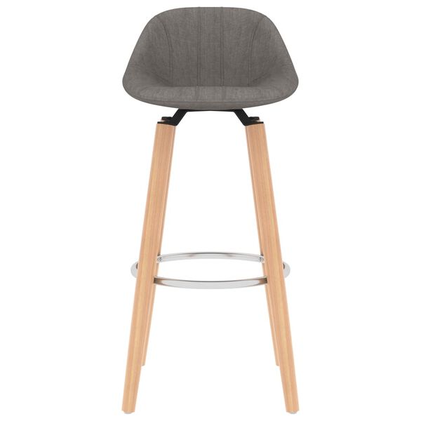 vidaXL Barhocker 2 Stk. Hellgrau Stoff