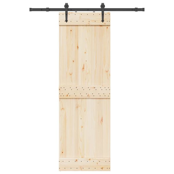 vidaXL Schiebet&uuml;rbeschlag-Set 152,5 cm Stahl Schwarz