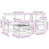 vidaXL Outdoor-Sofagarnitur mit Kissen 5 pcs Natur und Anthrazit