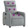 vidaXL Massage-Relaxsessel Hellgrau Stoff