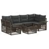 vidaXL Gartensofa-set 7 stk. Grau 55 x 55 x 37 cm Poly-Rattan